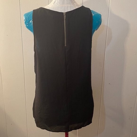 ANA Sleeveless Scoop Neck Layered Sheer Womens Top Size L - Picture 6 of 10